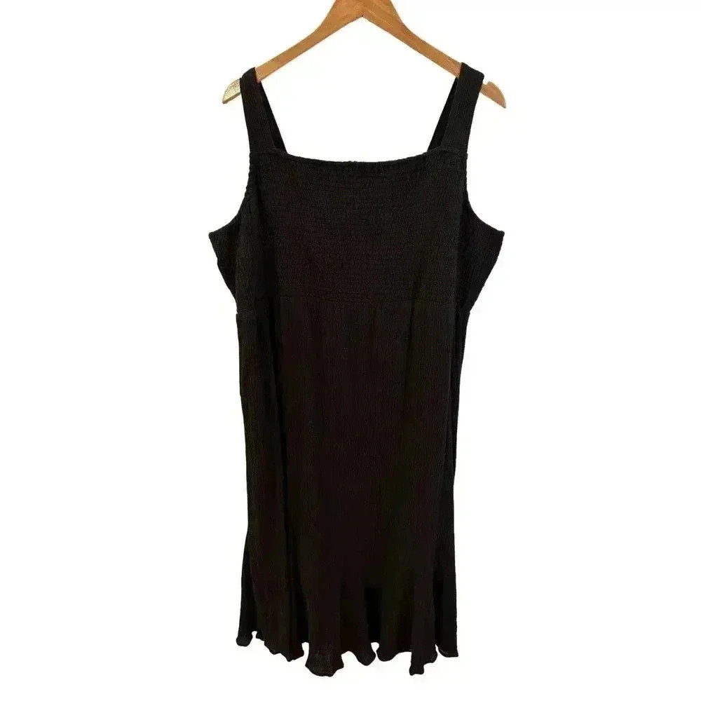 Lane Bryant Black Midi Dress with Straps Sundress Size 22